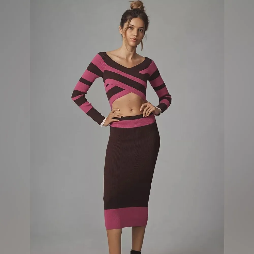 Anthropologie Le Superbe Fall In Rib Midi Dress NWT - Picture 4 of 10